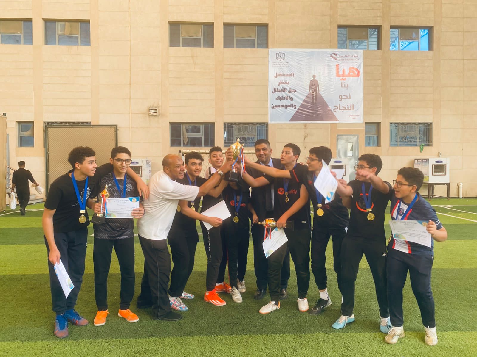 فريق الابتكارية يفوز بكأس دورة السفارة المصرية لكرة القدم