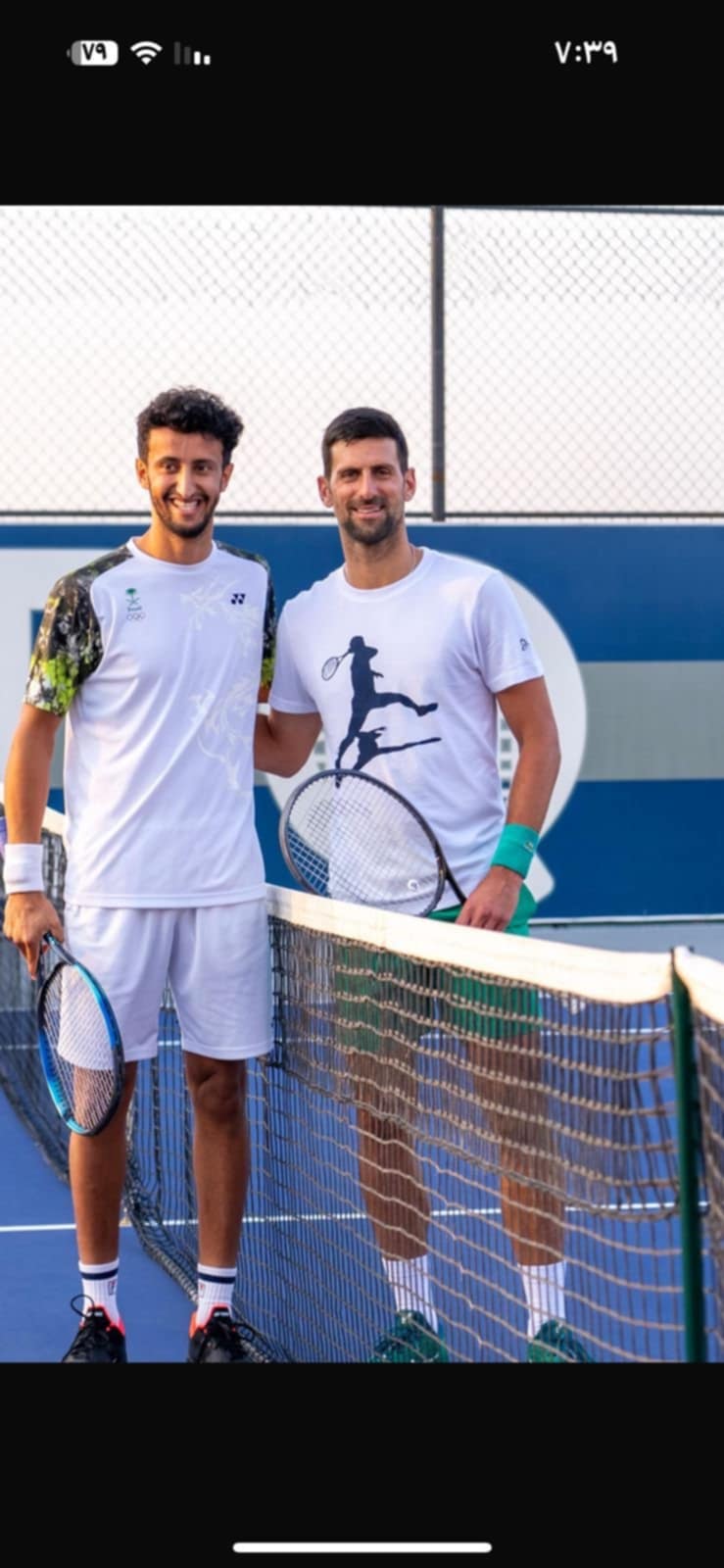 قائد اخضر التنس يدخل نادي المائة